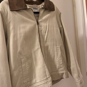 Garage Cream Jacket with Brown Collar